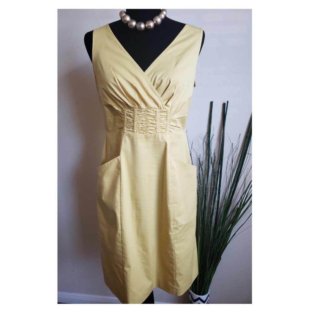 Elie Tahari Yellow Work to Casual Sheath Dress